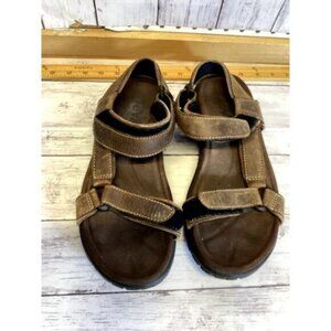 Teva Men’s Langdon Leather Sandals Brown Comfort Fit US 11